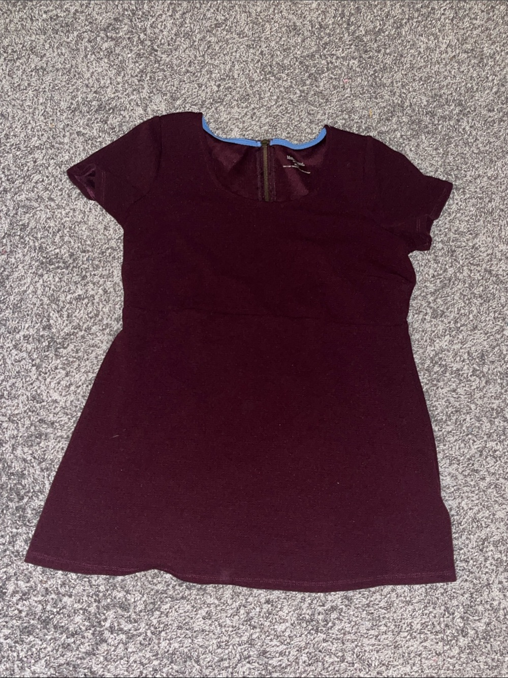 Dark Plum Short Sleeve Maternity Top